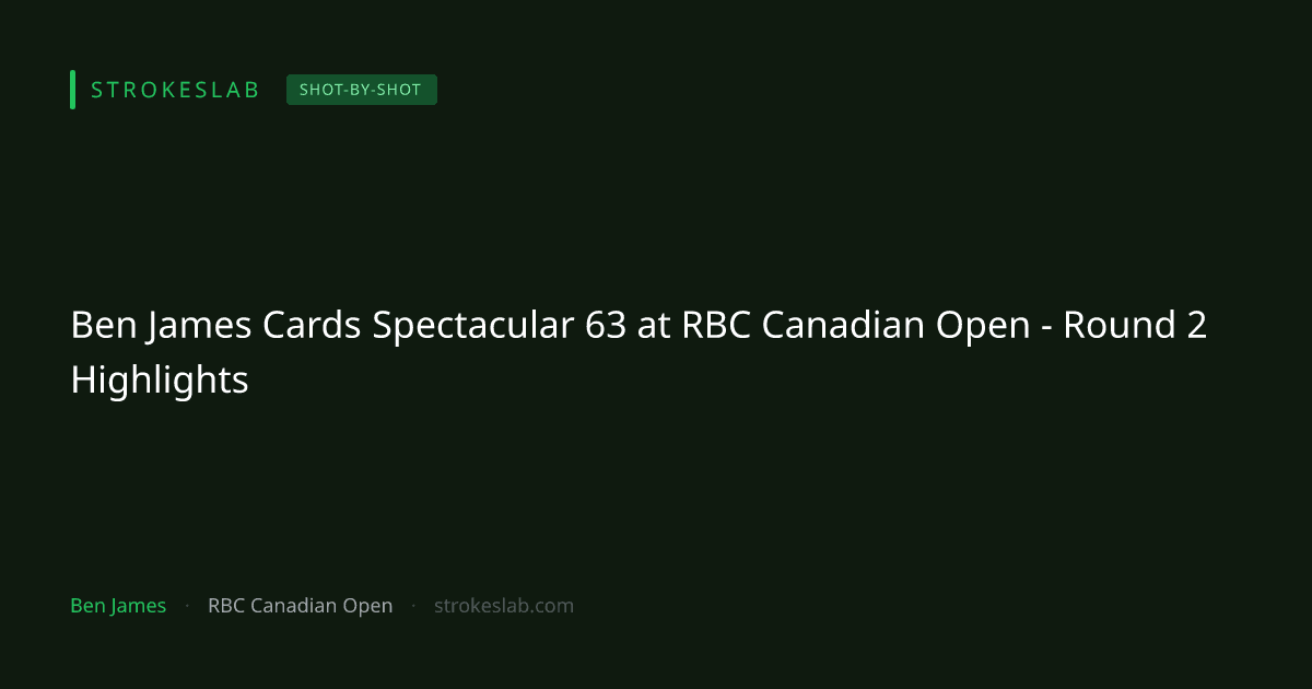 Ben James Cards Spectacular 63 at RBC Canadian Open - Round 2 Highlights
