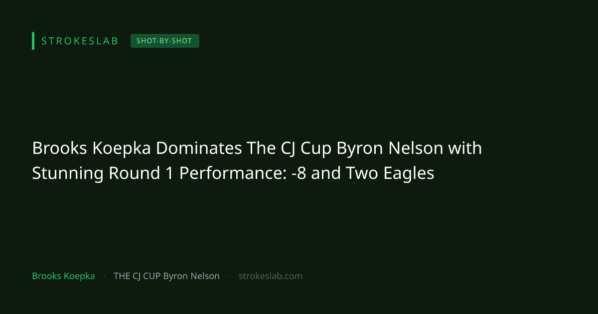 Brooks Koepka Dominates The CJ Cup Byron Nelson with Stunning Round 1 Performance: -8 and Two Eagles