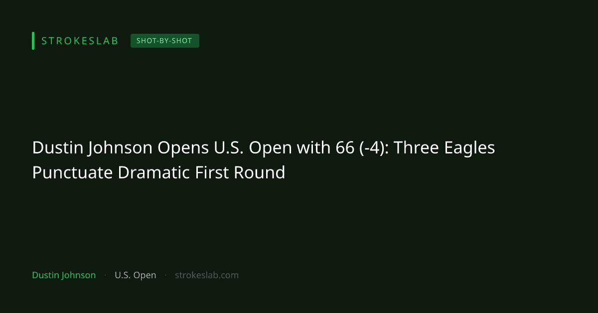 Dustin Johnson Opens U.S. Open with 66 (-4): Three Eagles Punctuate Dramatic First Round