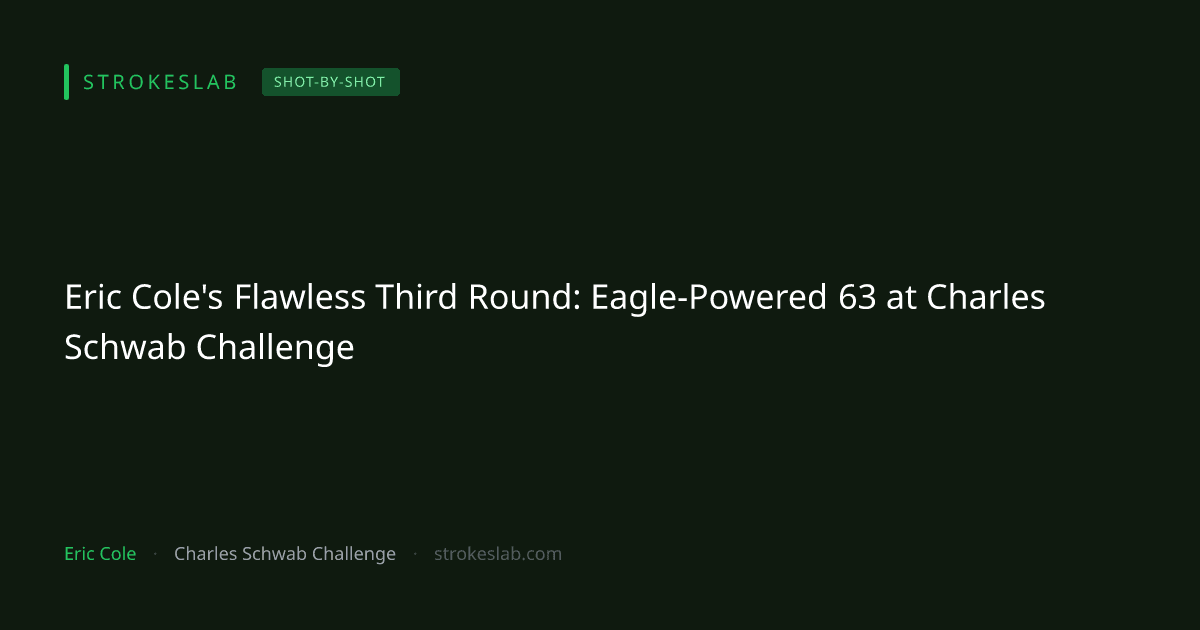 Eric Cole's Flawless Third Round: Eagle-Powered 63 at Charles Schwab Challenge