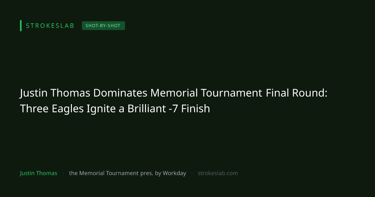 Justin Thomas Dominates Memorial Tournament Final Round: Three Eagles Ignite a Brilliant -7 Finish