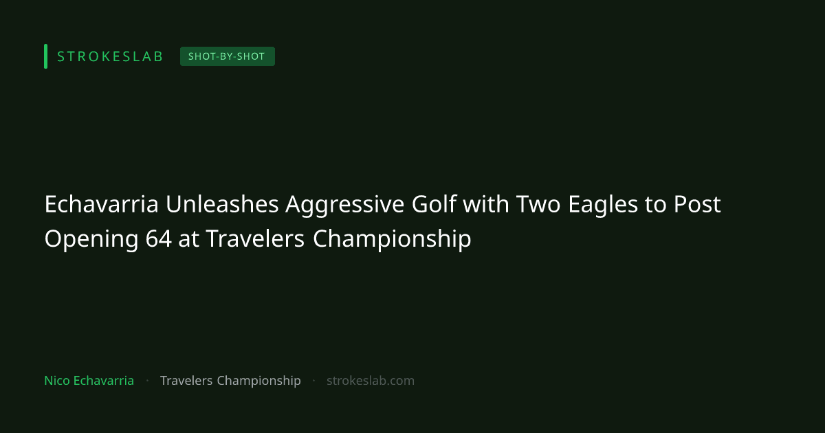 Echavarria Unleashes Aggressive Golf with Two Eagles to Post Opening 64 at Travelers Championship