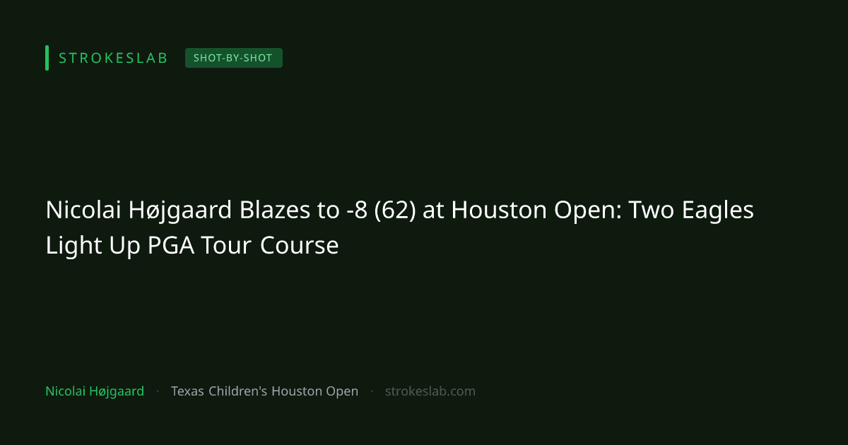 Nicolai Højgaard Blazes to -8 (62) at Houston Open: Two Eagles Light Up PGA Tour Course