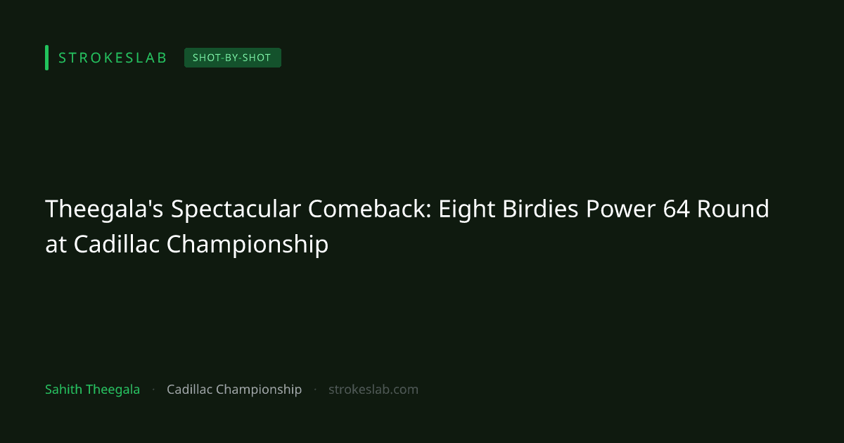 Theegala's Spectacular Comeback: Eight Birdies Power 64 Round at Cadillac Championship