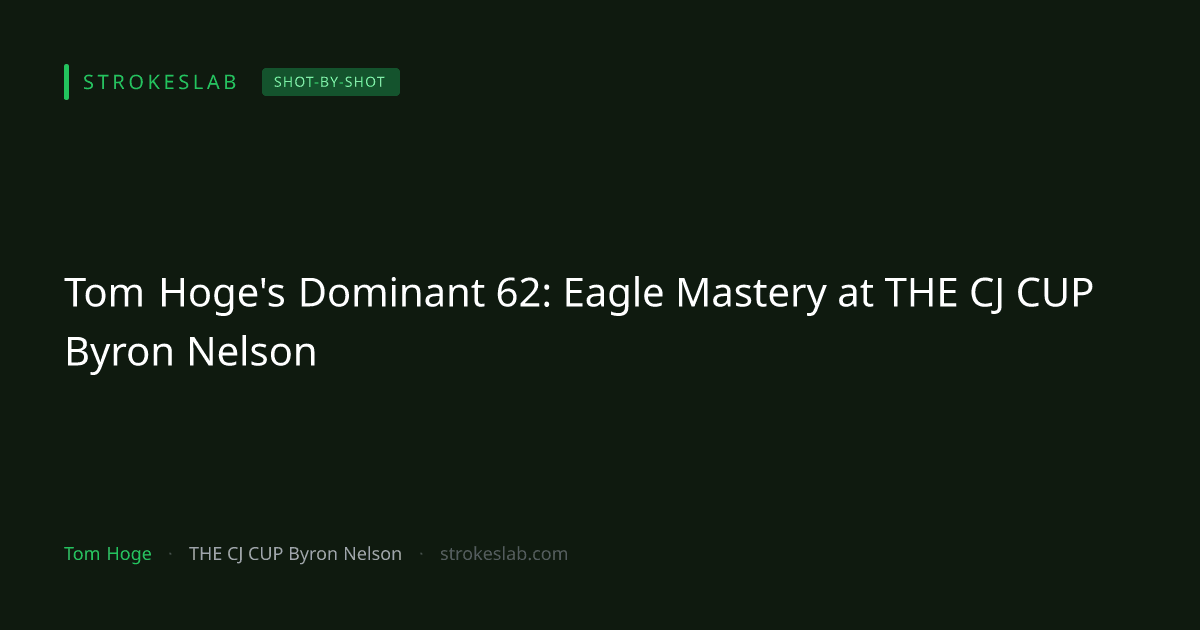 Tom Hoge's Dominant 62: Eagle Mastery at THE CJ CUP Byron Nelson
