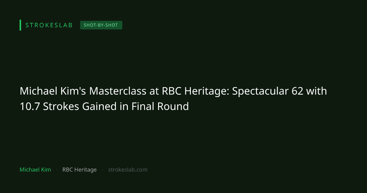 マイケル・キム、RBC Heritage最終日で62スコア！ストローク・ゲインド10.7の圧倒的パフォーマンス
